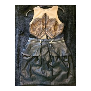Three floor leather dress